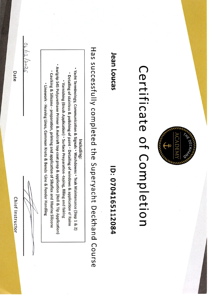 Super Deckhand Course